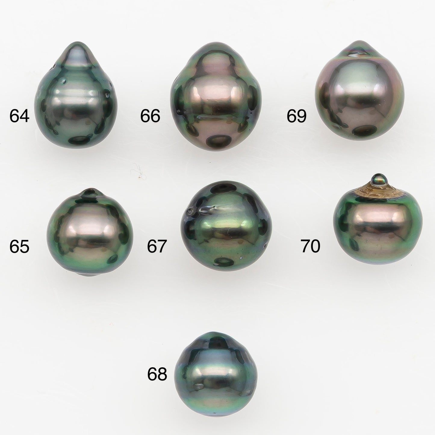 9-10mm Tahitian Pearl Natural Color with Minor Blemishes, Loose Undrilled for Jewelry Making, SKU # 3164TH