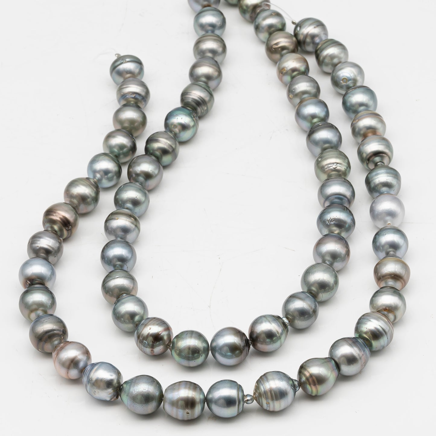 12-13mm Tahitian Pearl in Full Strand, Natural Colors with High Luster, for Jewelry Making, SKU # 2979TH