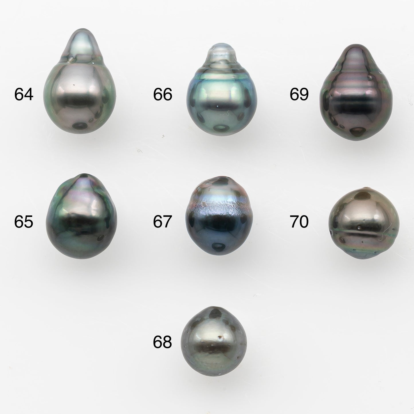 8-9mm Tahitian Pearl, Loose Undrilled with High Luster and Blemishes for Jewelry Making, SKU # 2981TH