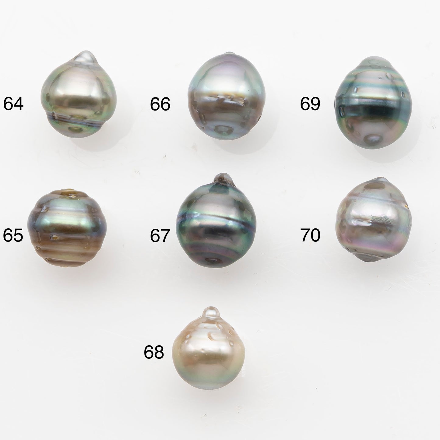 8-9mm Tahitian Pearl, Loose Undrilled with High Luster and Blemishes for Jewelry Making, SKU # 2986TH
