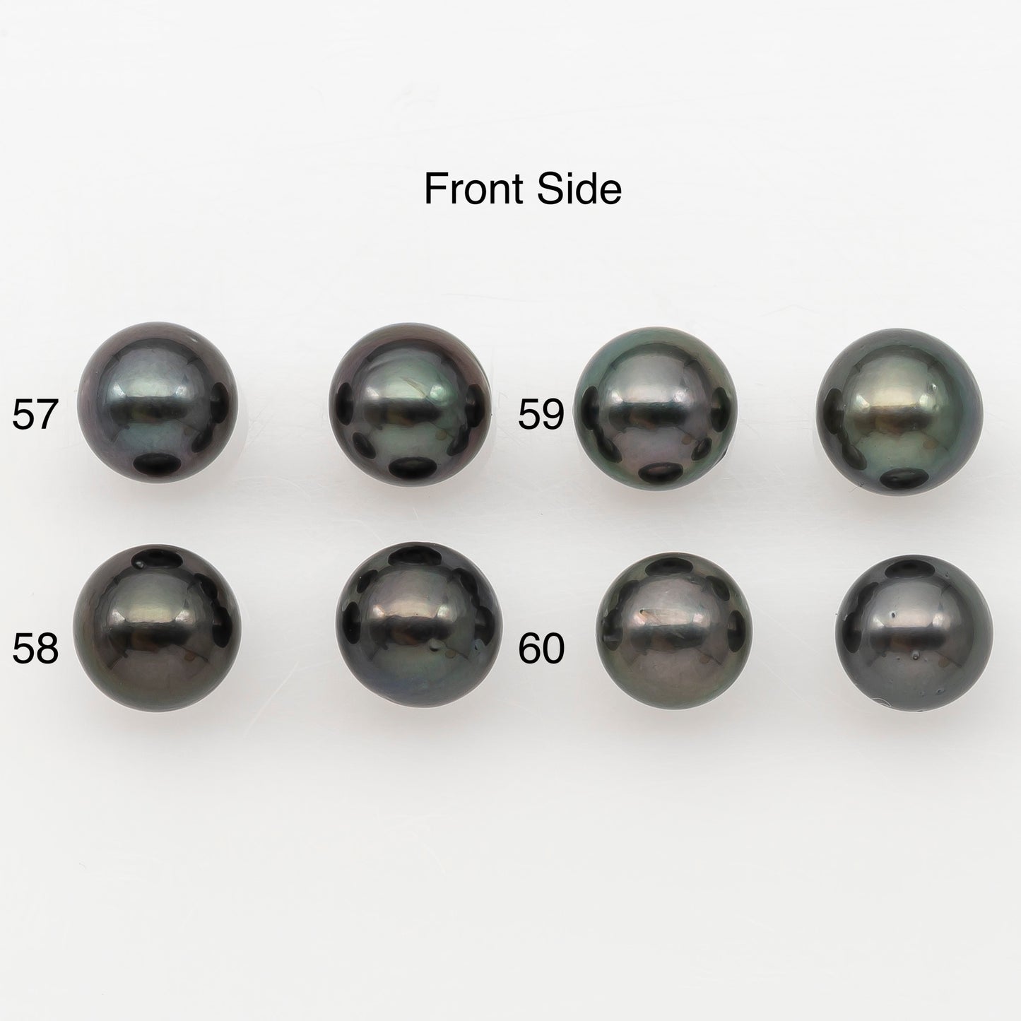 9-10mm Round Tahitian Pearl Pairs with Minor Blemishes, Matched Loose Pearls for Making Studs, for Jewelry Making Supplies, SKU # 3273TH