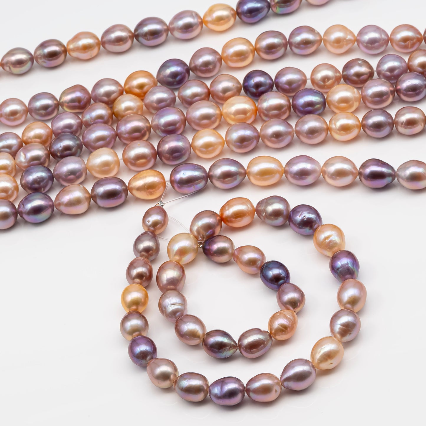 10-12mm Edison Pearl Strand with Amazing High Luster and All Natural Colors, SKU # 2493ED