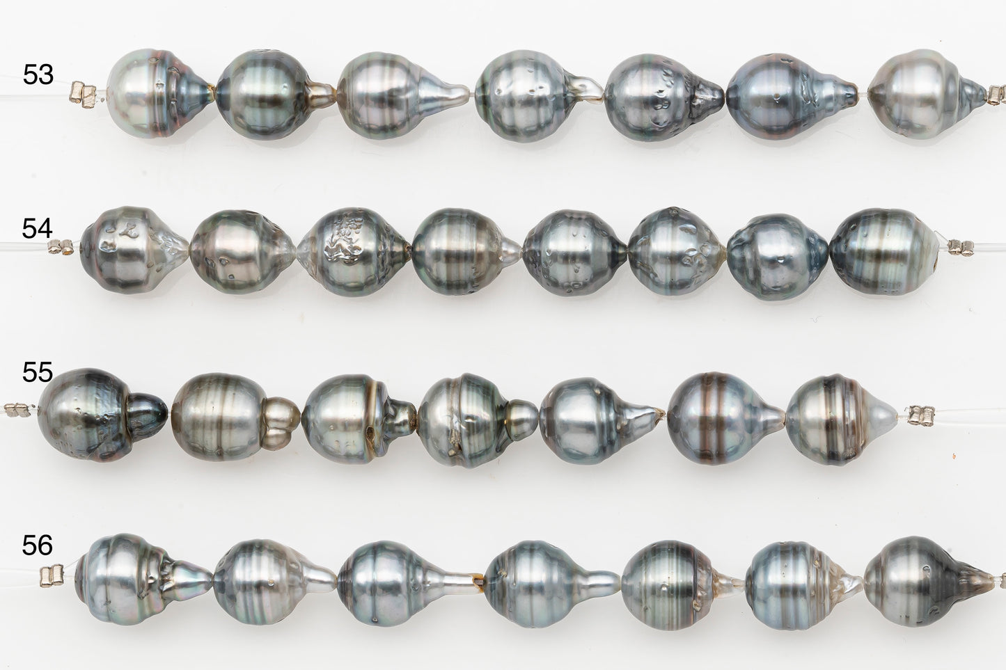 10-11mm Tahitian Pearl Short Strand with Minor Blemishes, Natural Colors, SKU # 3318TH