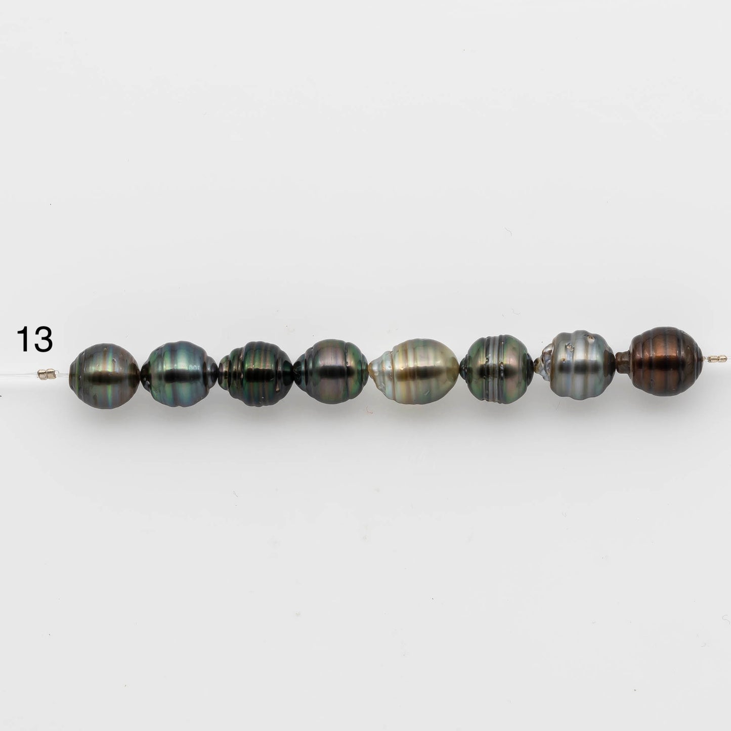 10-11mm Tahitian Pearl in Short Strand with All Natural Color with High Luster for Jewelry Making, SKU# 1876TH