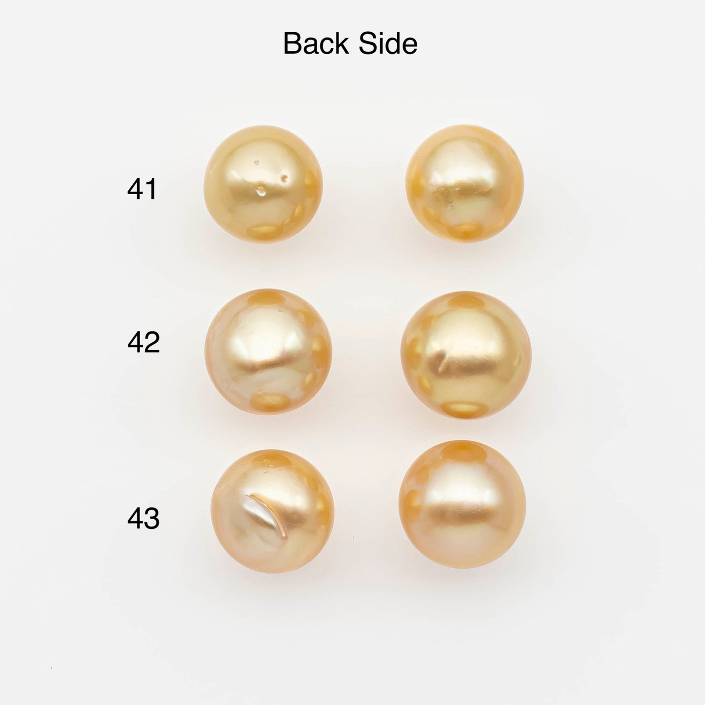 10-11mm Matching Pair South Sea Pearl,Round undrilled with High Luster and Minor Blemishes for Jewelry Making, SKU # 2684GS