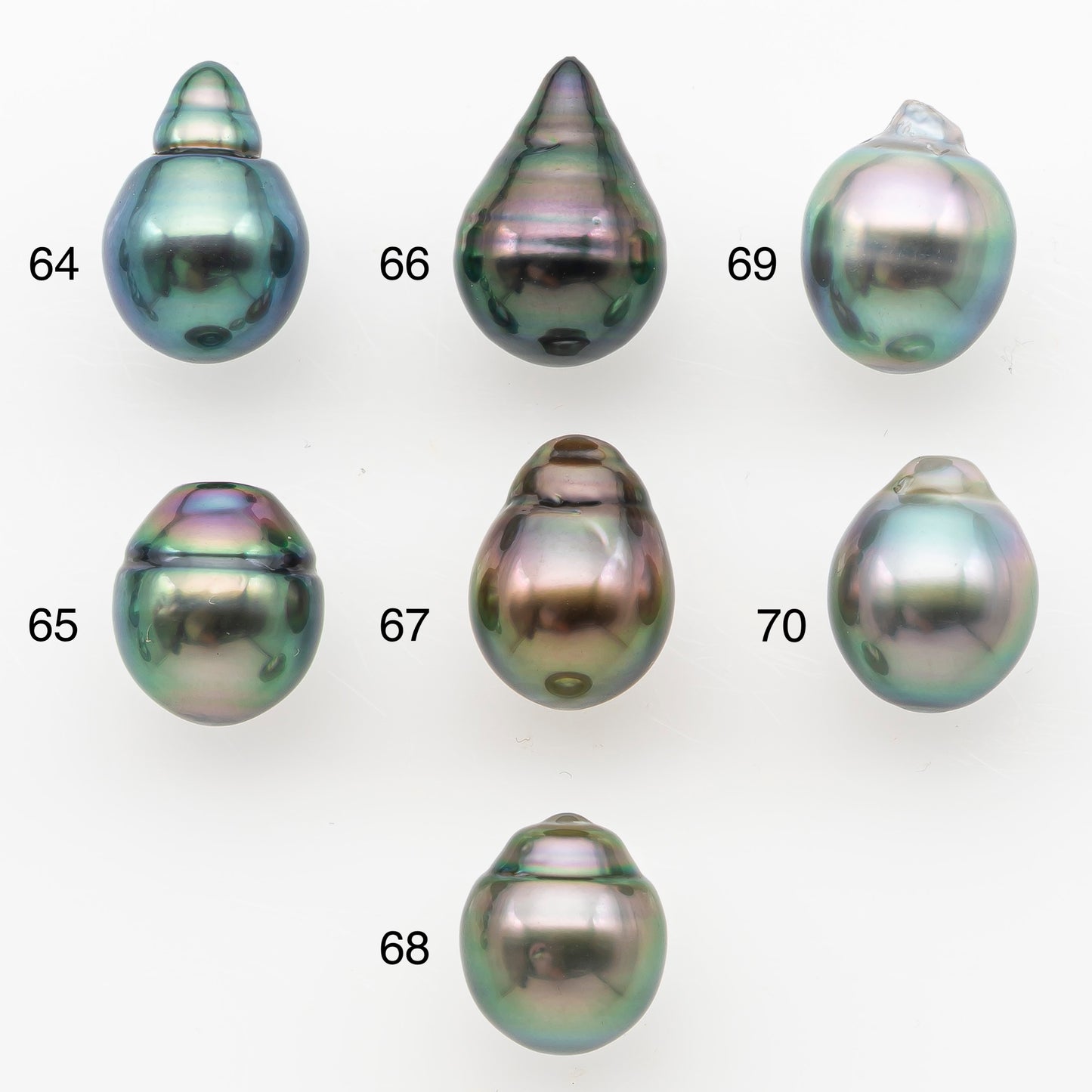 9-10mm Tahitian Pearl, Loose Undrilled with High Luster and Minor Blemishes for Jewelry Making, SKU # 3028TH