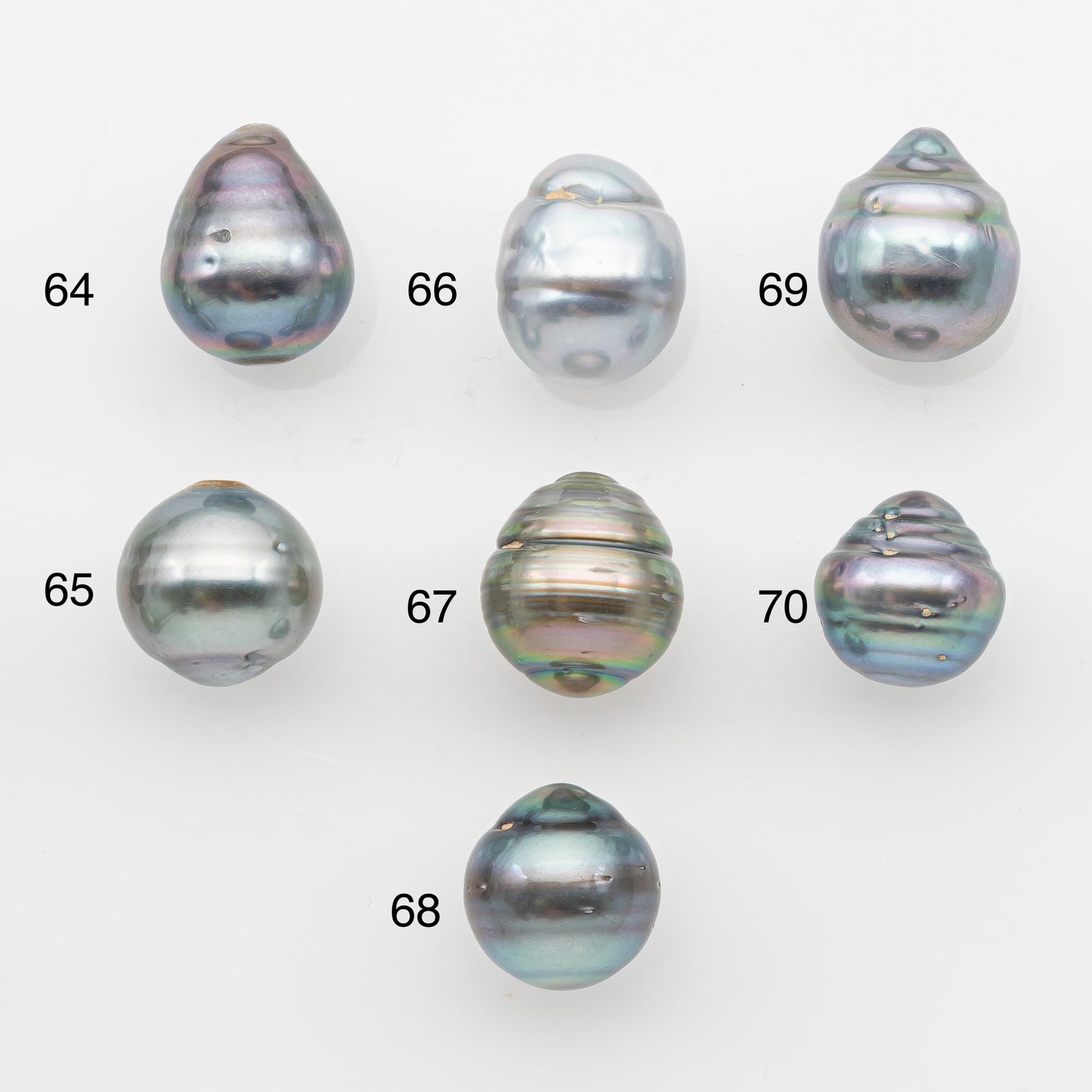 11-12mm Tahitian Pearl, Loose Undrilled with High Luster and Blemishes for Jewelry Making, SKU # 2923TH
