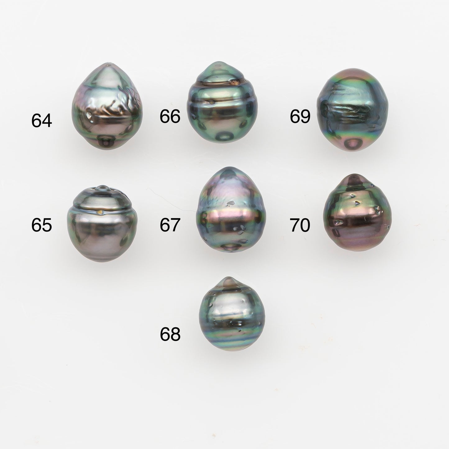 9-10mm Tahitian Pearl, Loose Undrilled with High Luster and Blemishes for Jewelry Making, SKU # 2887TH