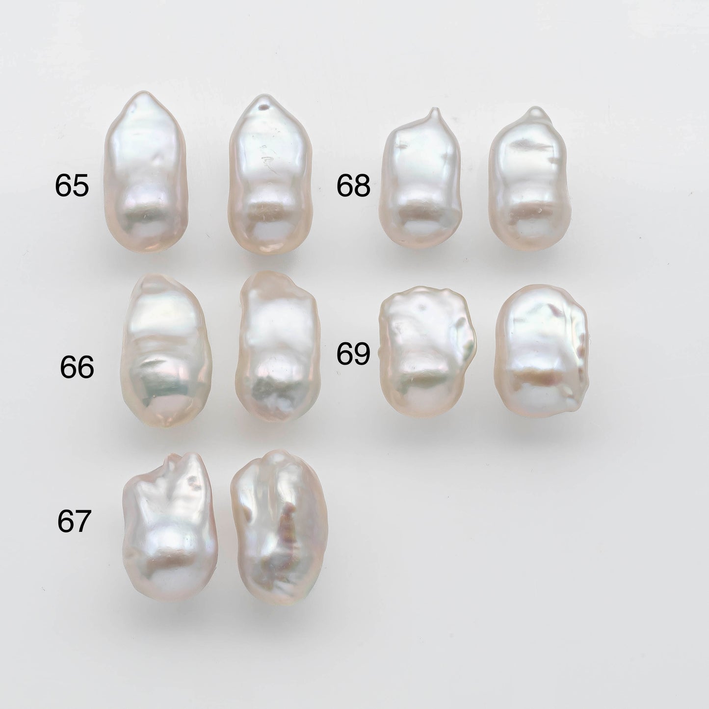 11-12mm AAA Baroque Pearl Loose Pair Undrilled with High Luster and Smooth Surface of Making Earring, SKU # 1359BA