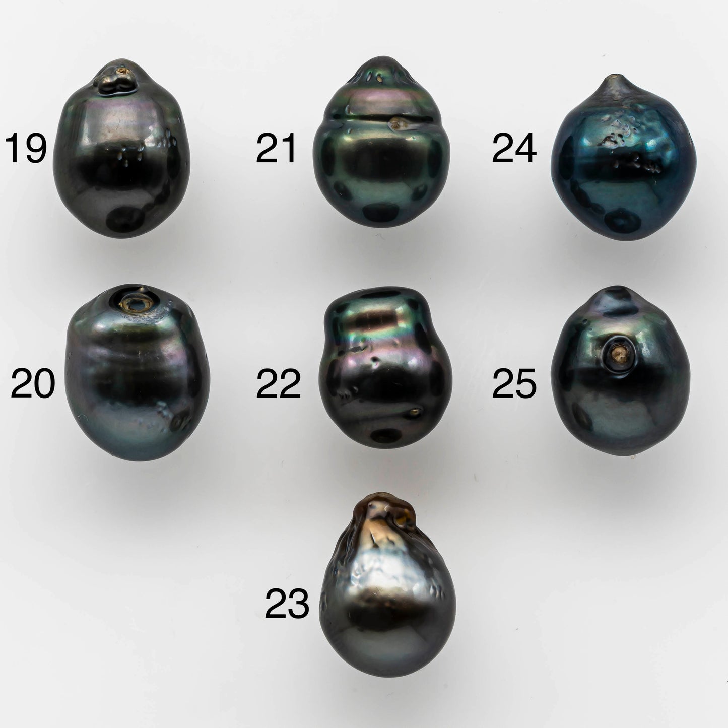 11-12mm Tahitian Pearl Teardrop Loose Single Piece Undrilled in Natural Color and High Luster with Blemishes, SKU # 1494TH