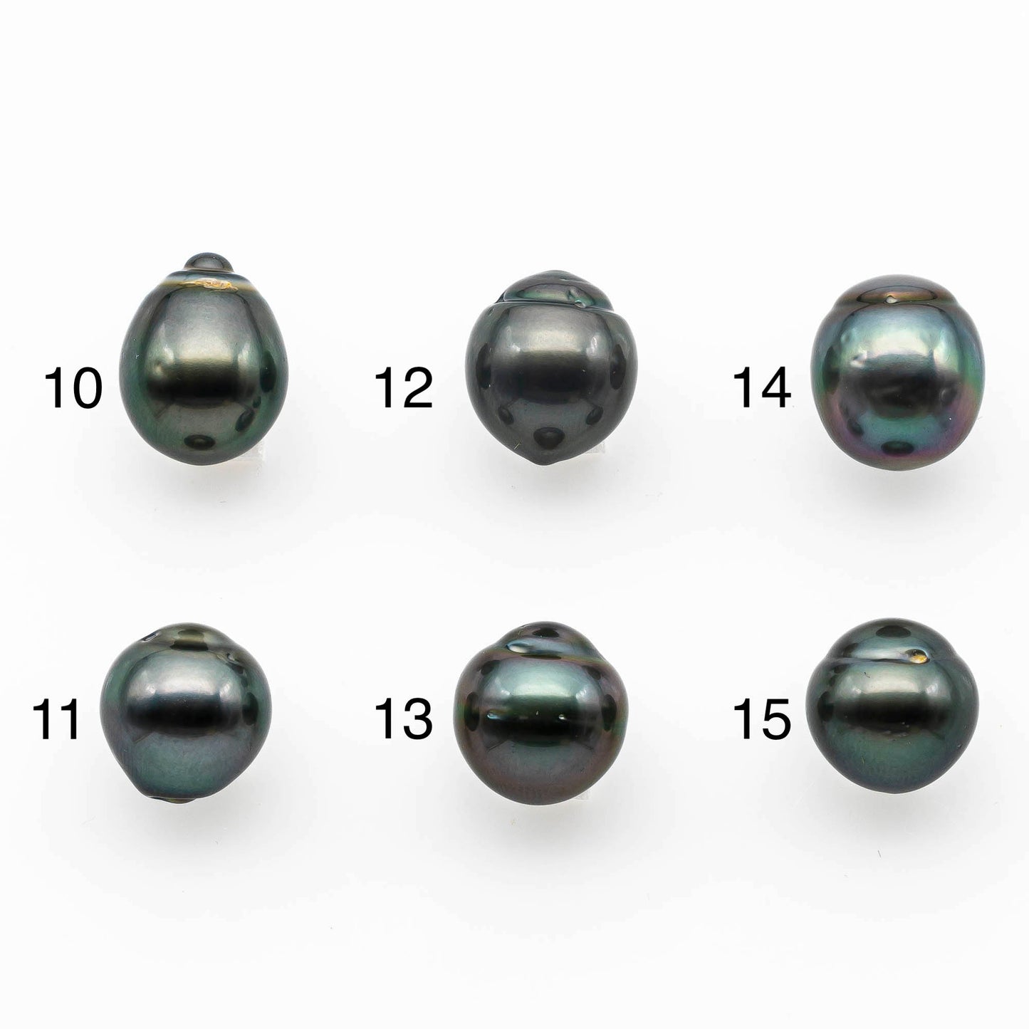 12-13mm Tahitian Pearl Teardrop Loose Undrilled with Natural Color and High Luster, One Piece, SKU # 1403TH