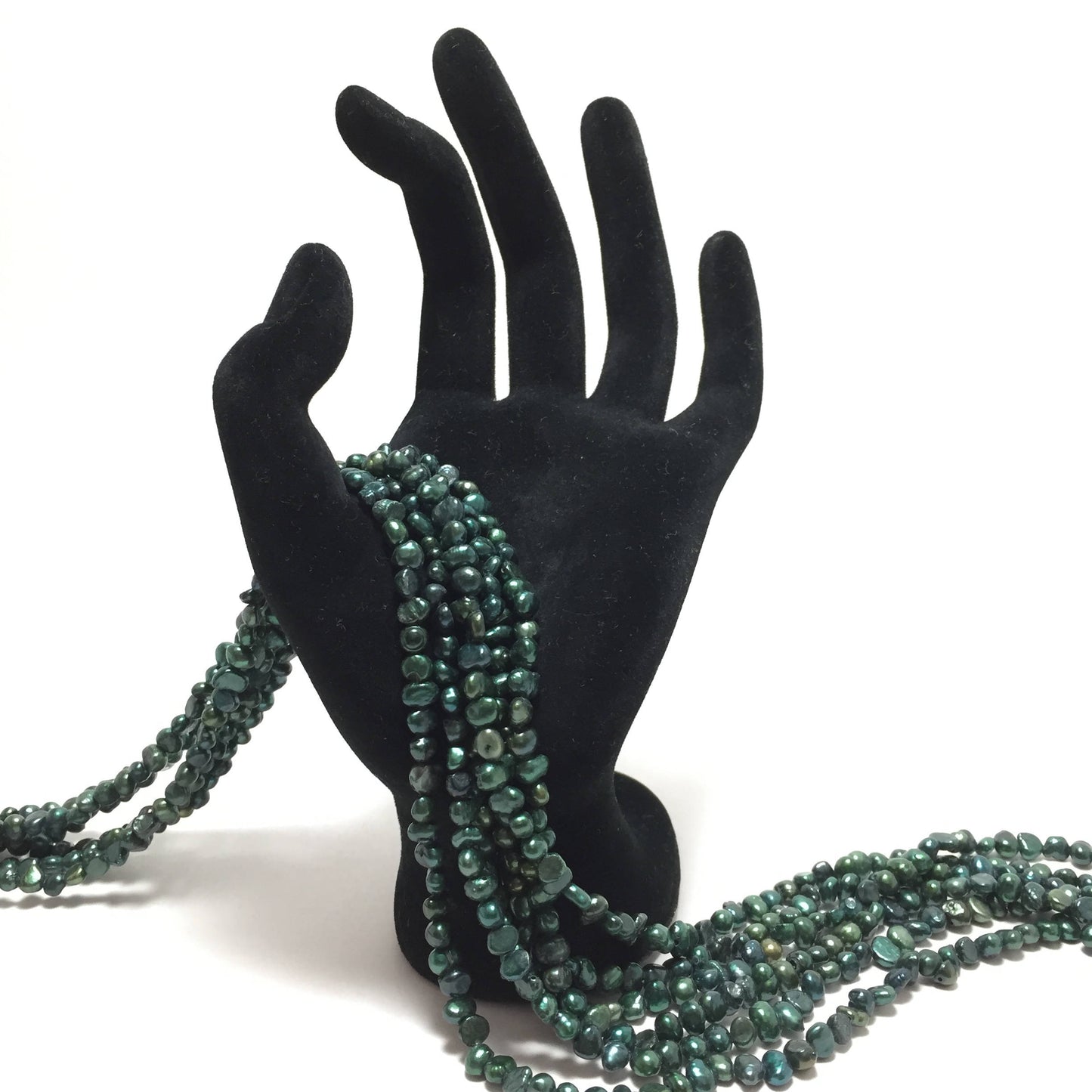 Nugget 5-5.5mm Teal Freshwater Pearls 15.5 inches, NUG010