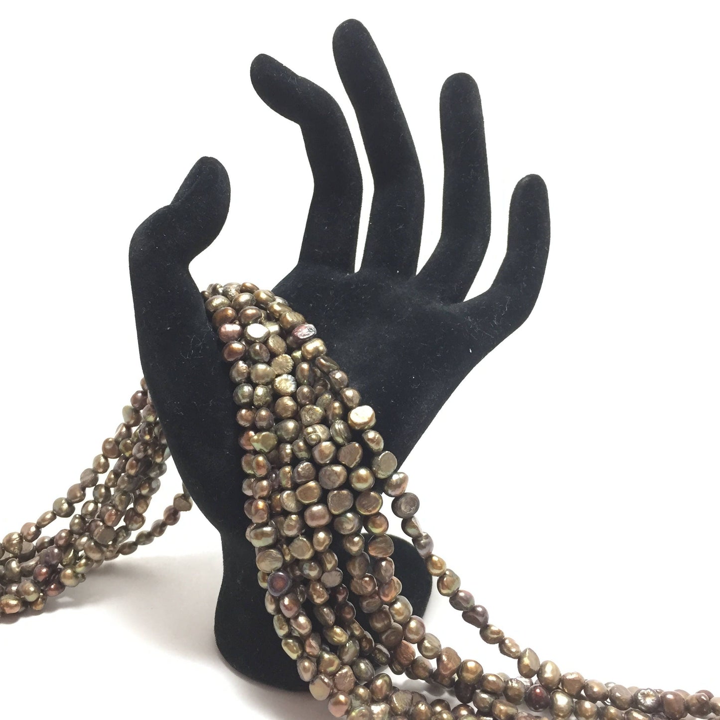 Nugget 6-6.5mm Brown Freshwater Pearls 16 inches, NUG014