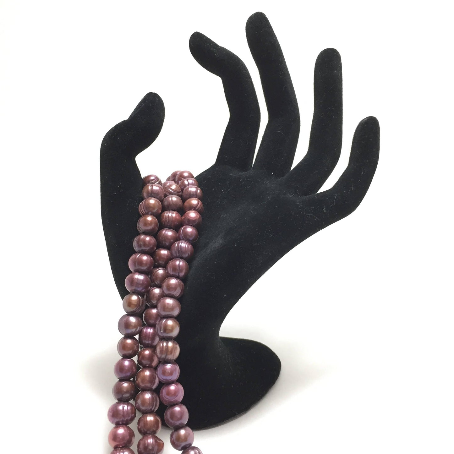 Large Hole Pearls, 8.5-9mm Potato Purple Freshwater Pearls, 8 inch strand with 2.5mm hole size, LH002