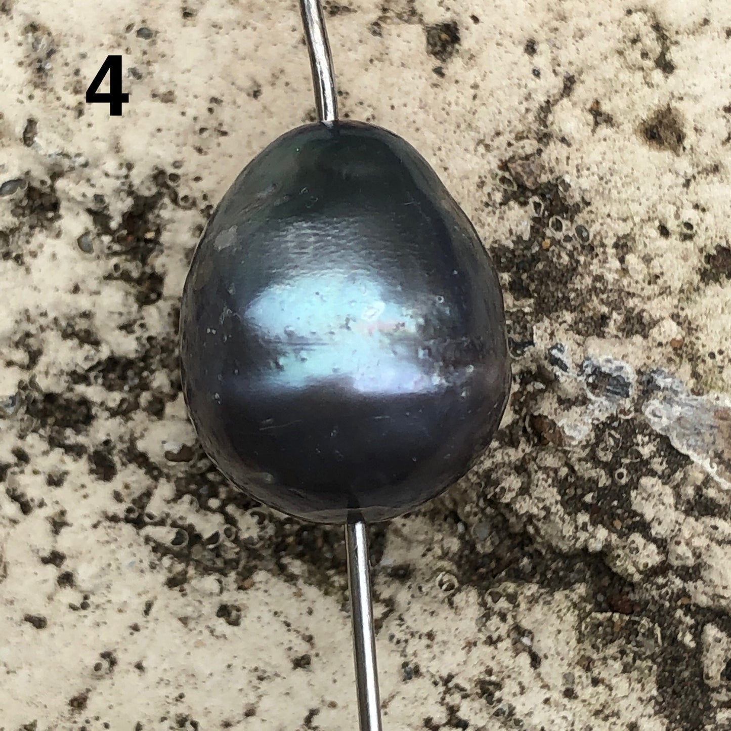 Baroque Pearls 11-12mm, Single Piece, Peacock Blue Color. BAR_S023