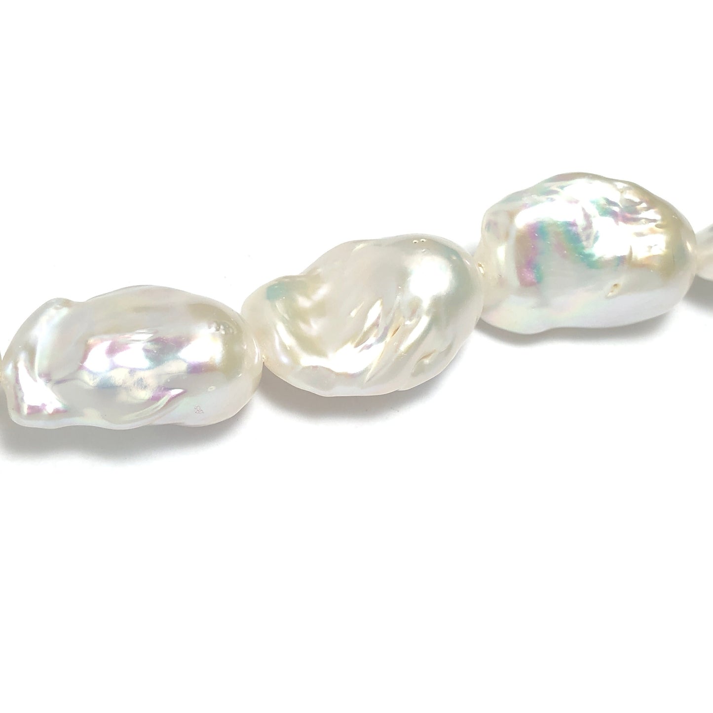 Baroque Pearls 14-16mm, Single Piece, White Color. Very High Luster, BAR_S028