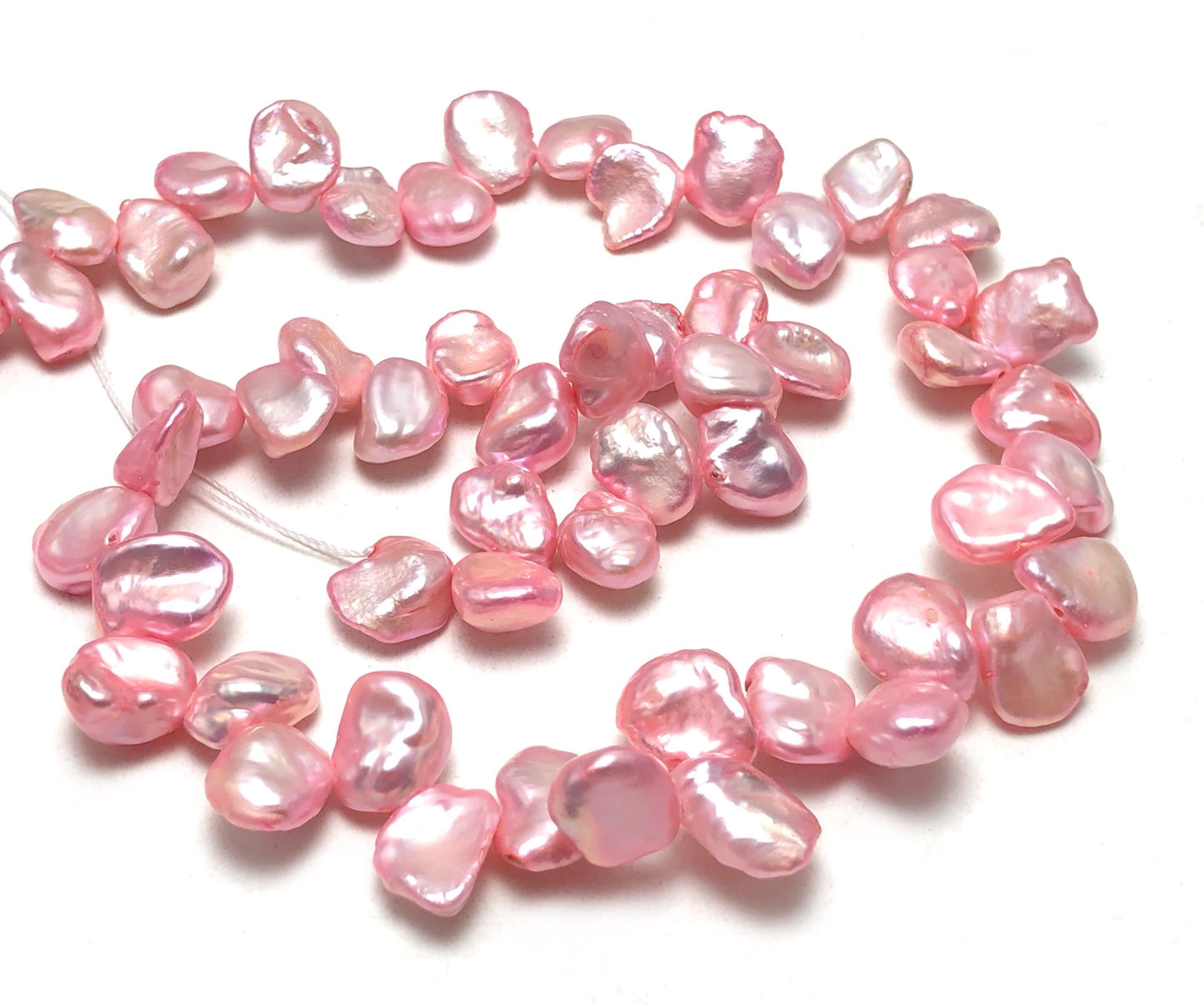 8-9mm Keshi Pearls, Pink Color Freshwater Pearls, KES023