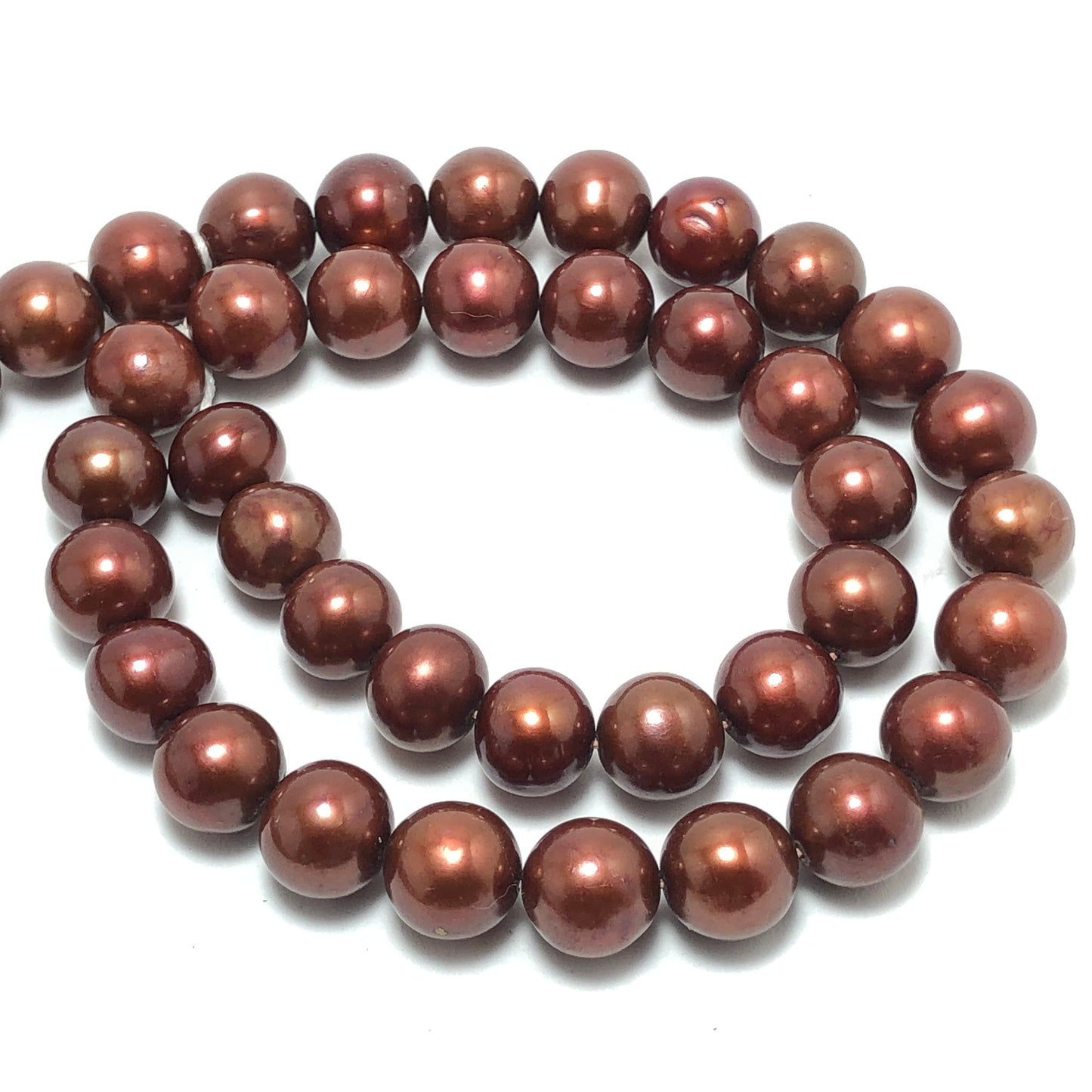 Freshwater Pearls, 9-9.5mm Off Round Potato Pearls, Chocolate Color, POT019