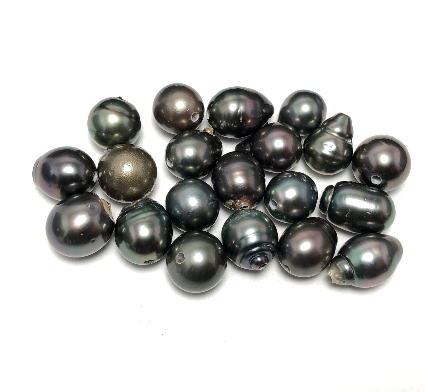 11-13 mm Tahitian Large Hole Pearls, Drop Shape, 2mm Drill from Top to Bottom, 1 Piece randomly pick, TAHLH032