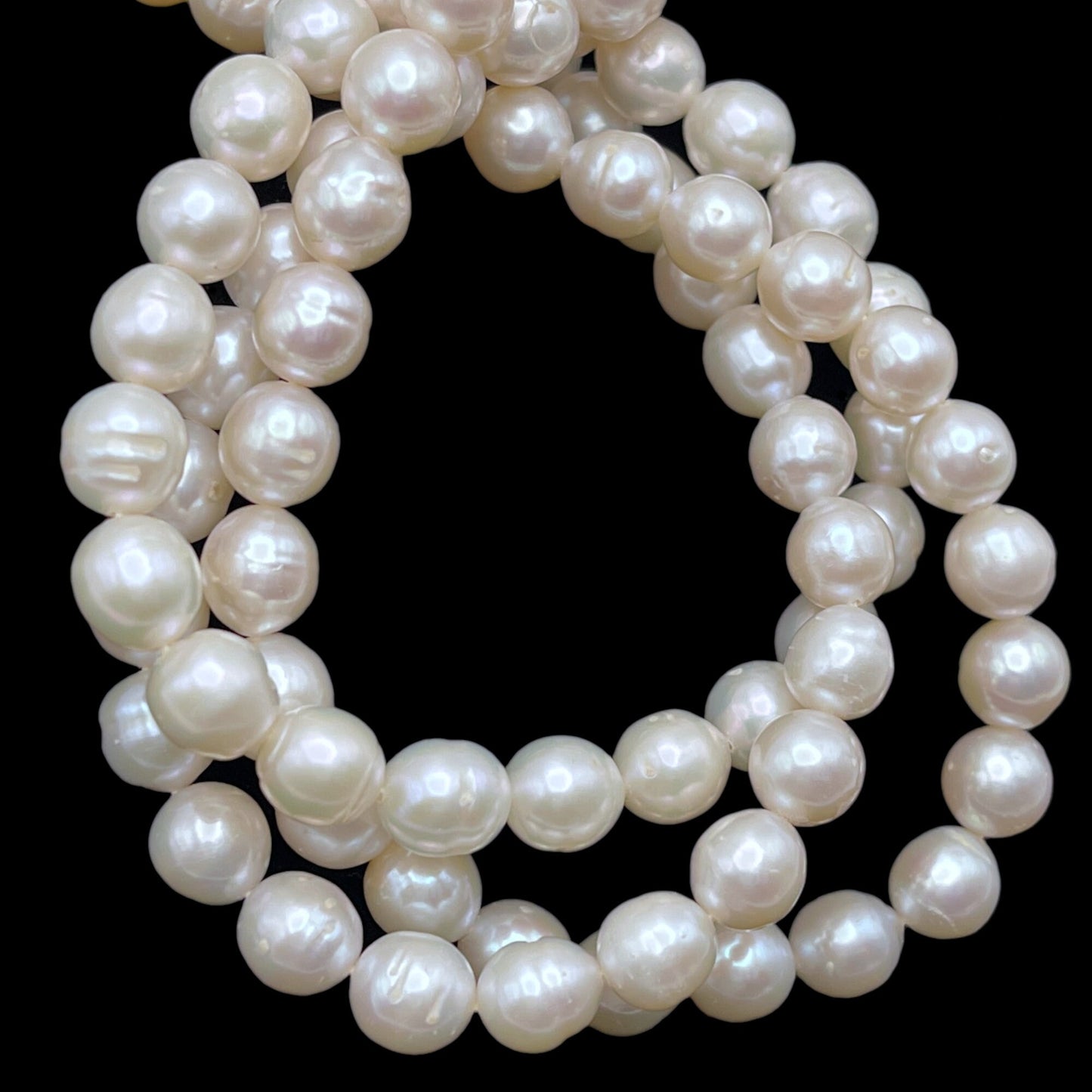 Freshwater Pearls 6-6.5mm Off Round, White Color, NRD014
