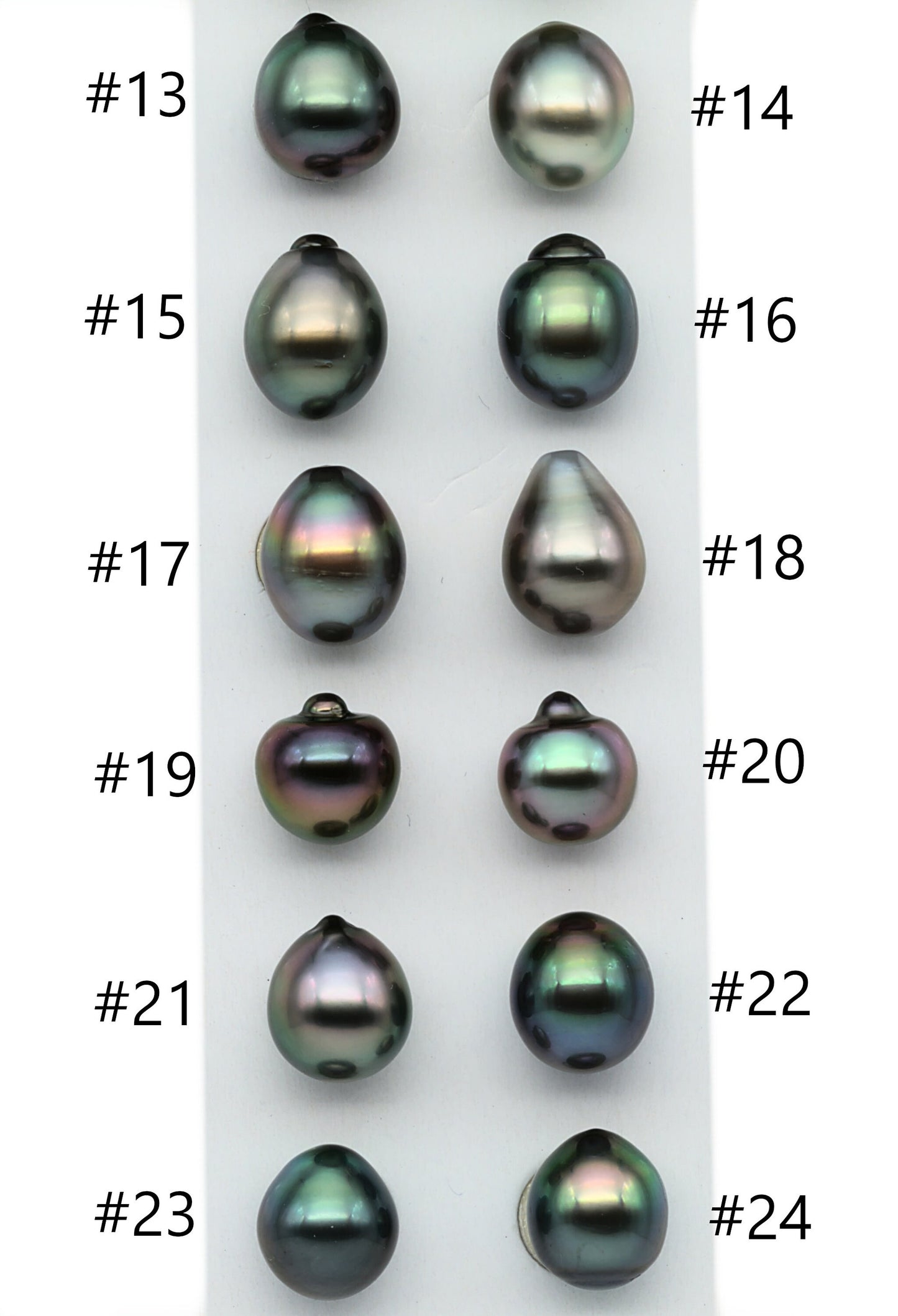 Single Tear Drop Tahitian Pearl Loose Undrilled, Peacock and High Luster, For Jewelry Making, 9.5-10mm, No Hole, SKU# 1013TH
