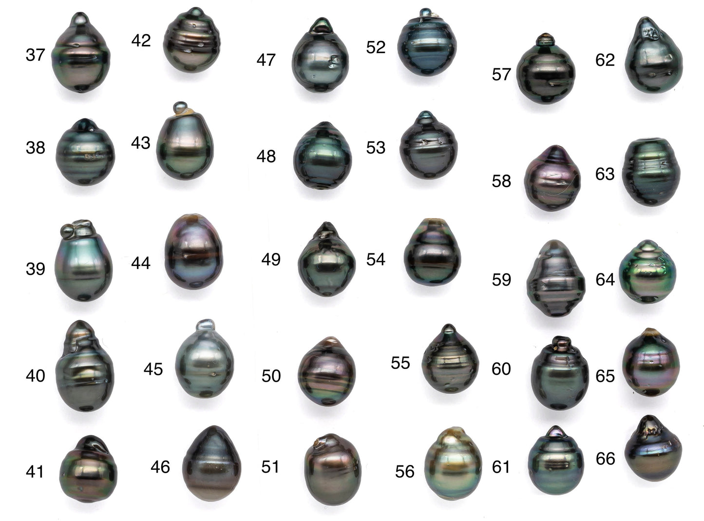 11mm Single Black Pearl Tear drops High Luster and Blemishes in Natural Color, One Piece Tahitian Undrilled Pearls, SKU# 1075TH