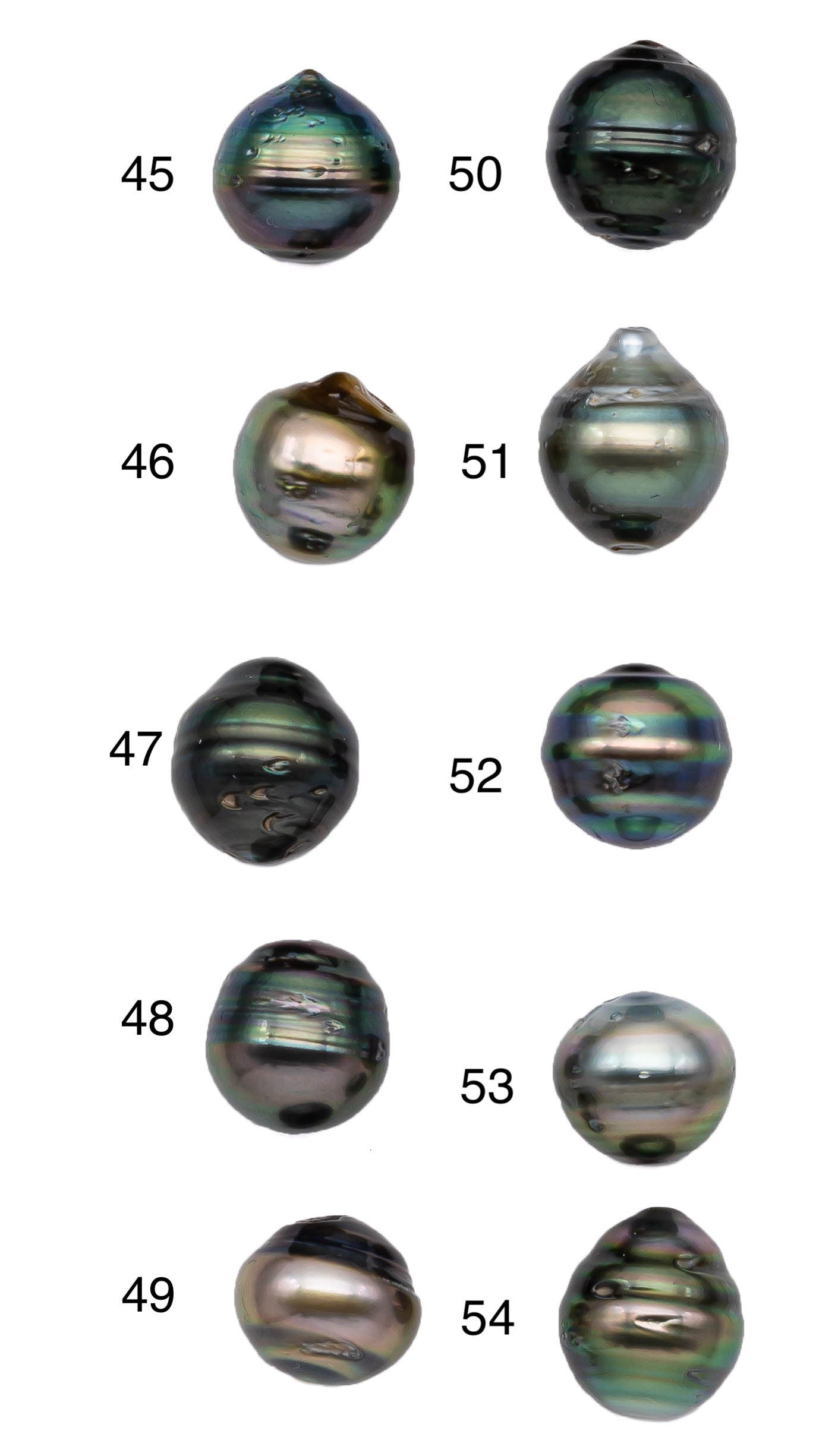 One Piece Tahitian Pearl Tear Drops or Circle with Very Nice Luster and Blemishes, Loose Undrilled Pearl in 11-11.5mm, SKU#1083TH