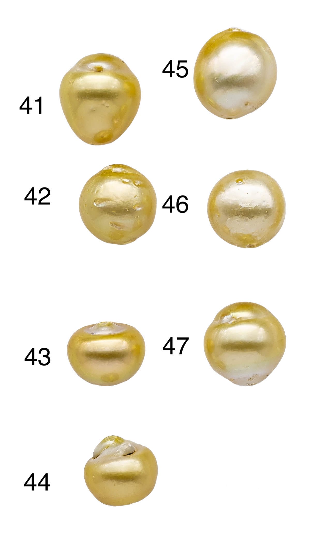 Single Golden Southsea Pearl Drops 1mm Full Drilled for Jewelry Making, Natural Gold Color Saltwater Pearl Size from 10-16mm, SKU#1108GS