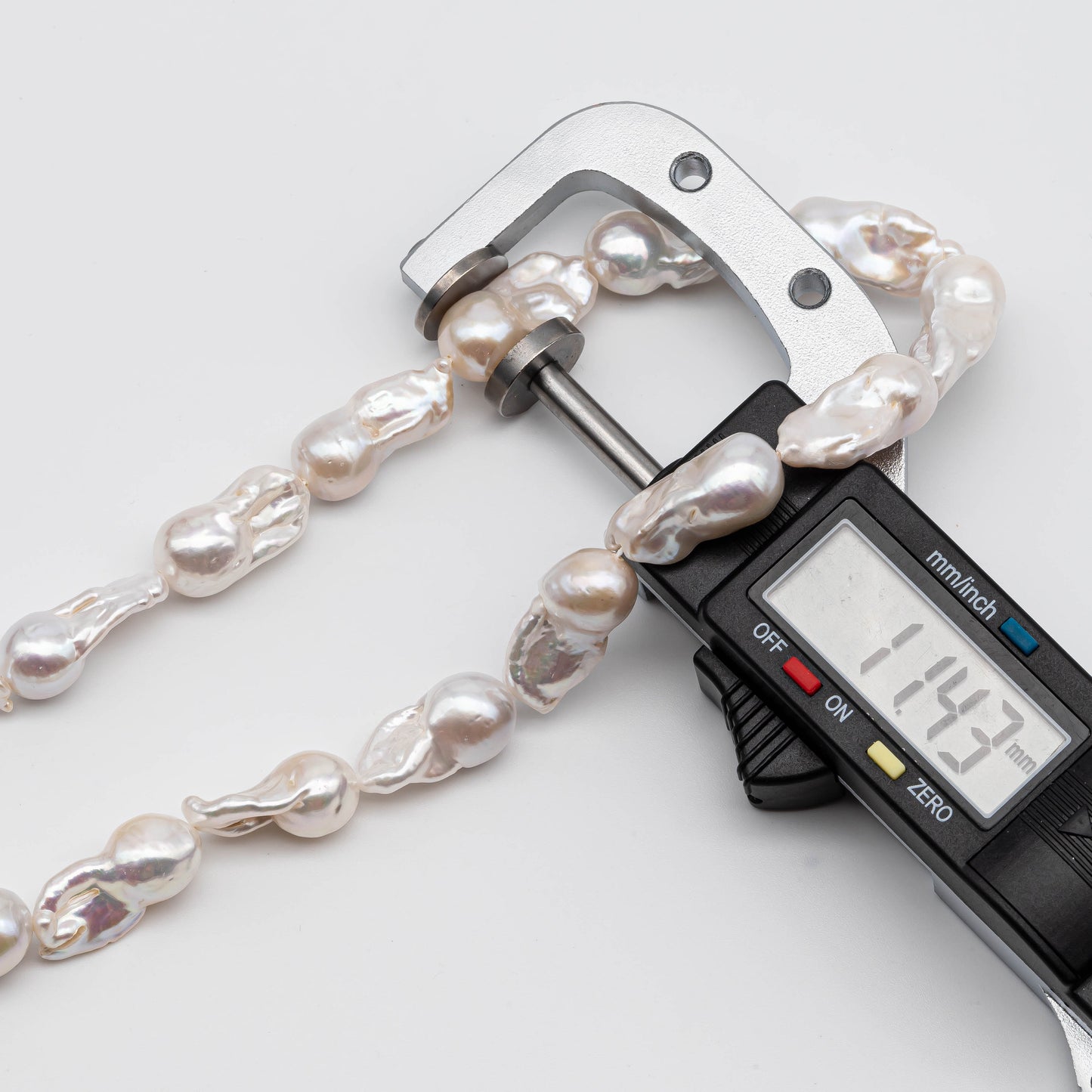 10-12mm Baroque Pearl Small Size Elongate Flameball Pearl Beads with Beautiful Luster, Difficult to Find Pieces, Full Strand, SKU# 1114BA