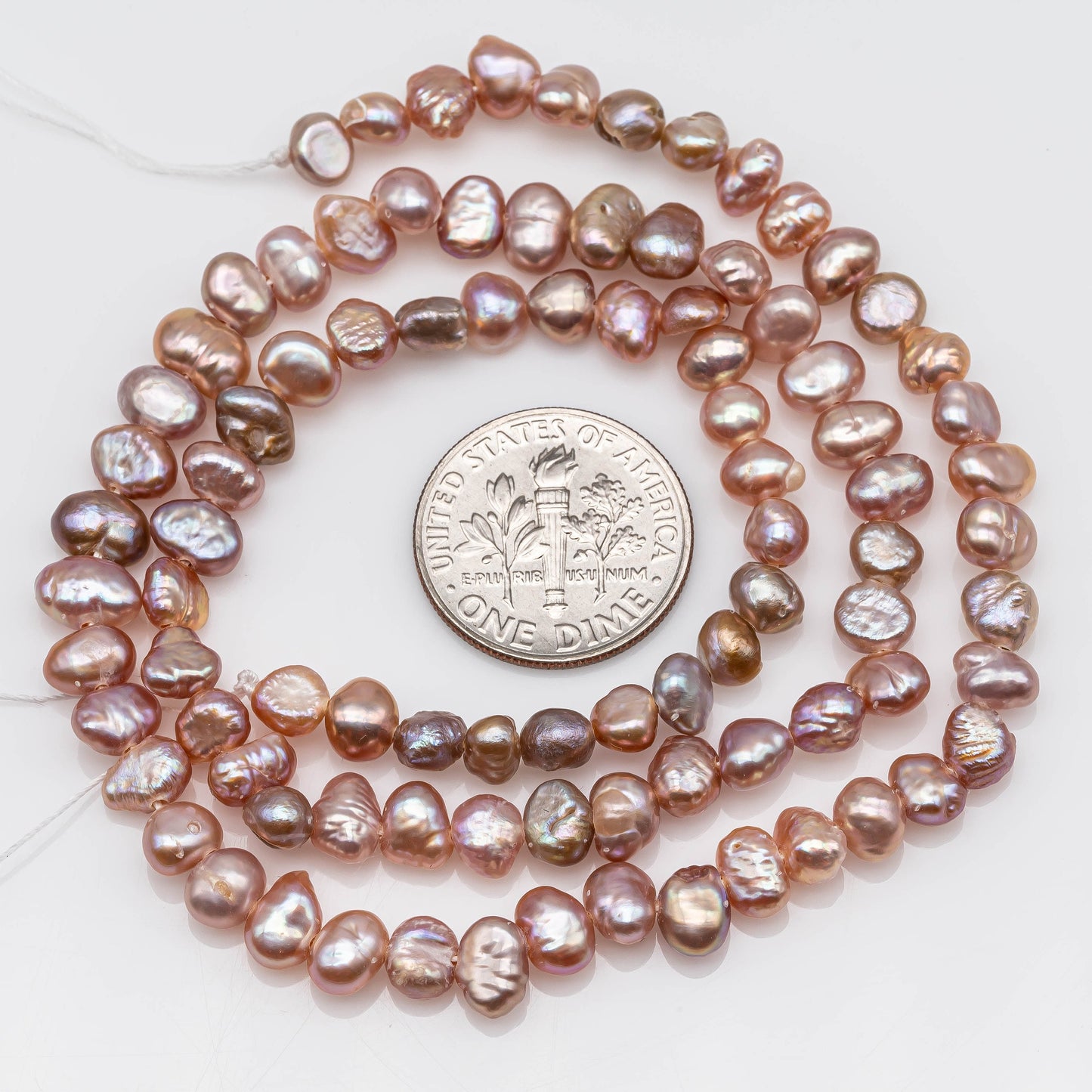 Natural Lavender Nugget Freshwater Pearl Bead in Full Strand with Beautiful Luster for Jewelry Making in Small Size 4-5mm, SKU # 1138FW