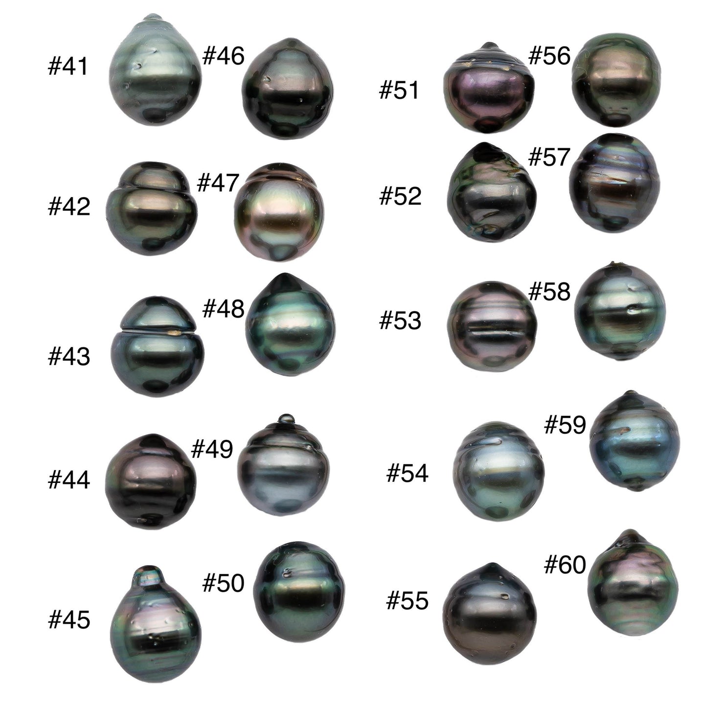 One Piece Teardrop Tahitian Pearl Undrilled Single Piece High Luster Loose No Hole Natural Color For Beading, 11-11.5mm, SKU # 1129TH