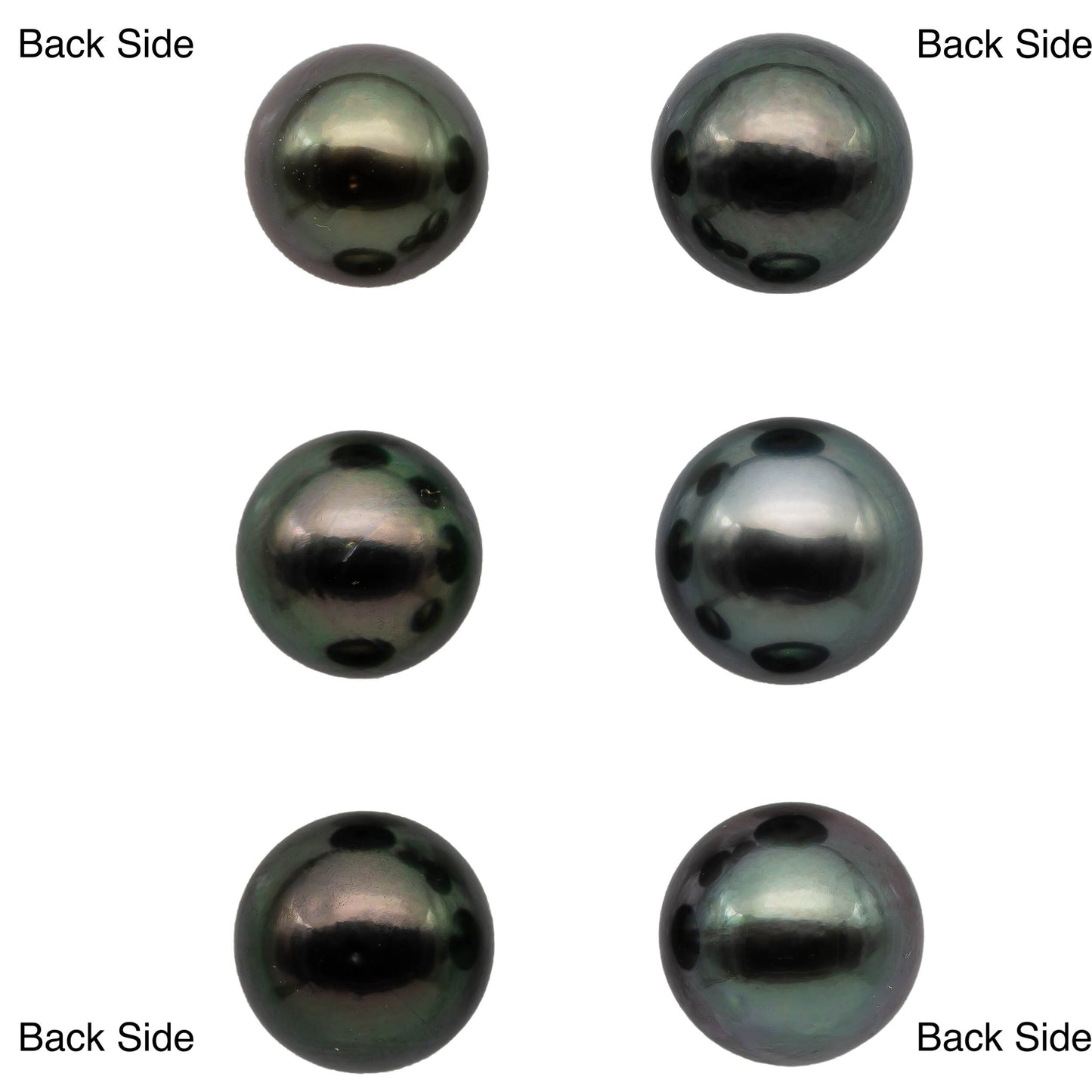 10mm Round Tahitian Pearl Loose Single Piece Natural Color with Super Nice Luster, AAA Quality Front Side Very Smooth and Clean, SKU#1090TH