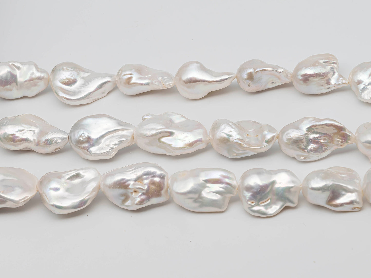 16-21mm Freshwater Baroque Pearls in Full Strand with High Luster for Beading, SKU # 1266BA