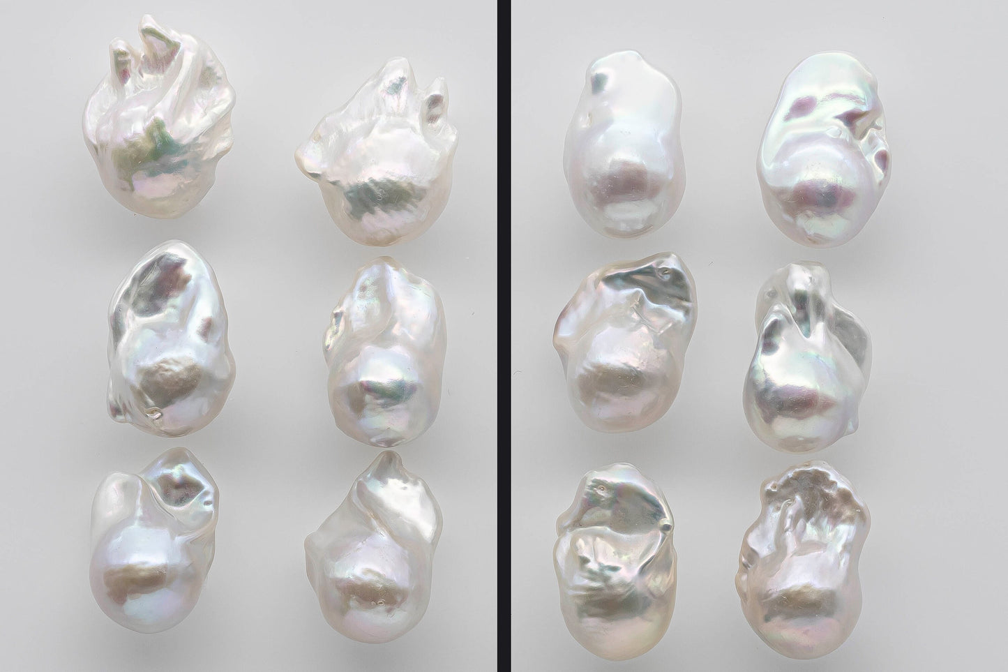 13-16mm Baroque Pearl Undrilled Loose Pair with High Luster Front and Back, for Making Earring, SKU # 1353BA