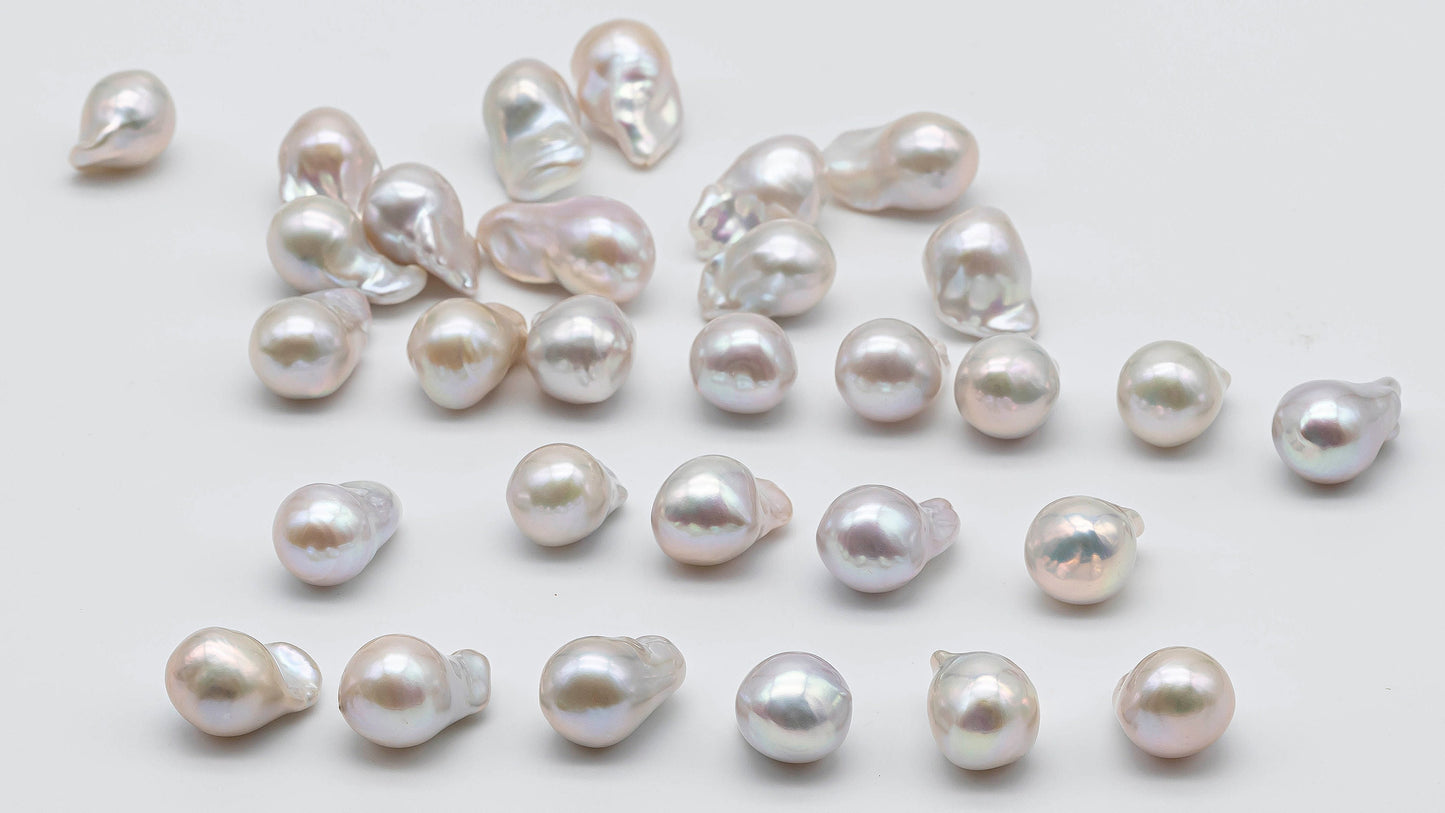 12-13mm Baroque Pearl Single Loose Piece Undrilled with Super High Luster and Smooth Surface for Jewelry Making, AAA Quality, SKU # 1371BA