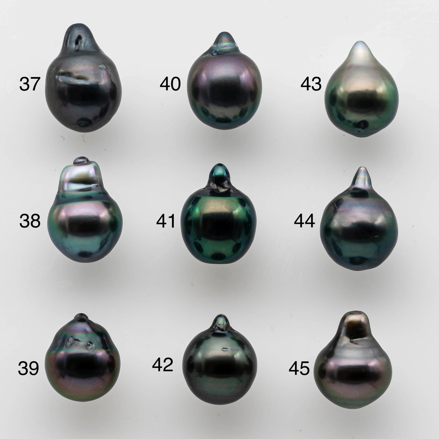 9-10mm Teardrop Tahitian Pearl One Single Piece Teardrop Loose Undrilled in High Luster and Natural Color, SKU # 1472TH