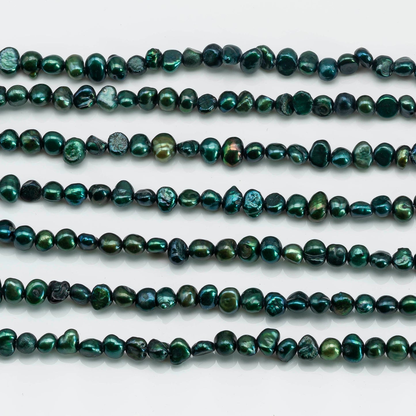 Nugget 5-6mm Teal Freshwater Pearls 15.5 inches, SKU # 1596FW