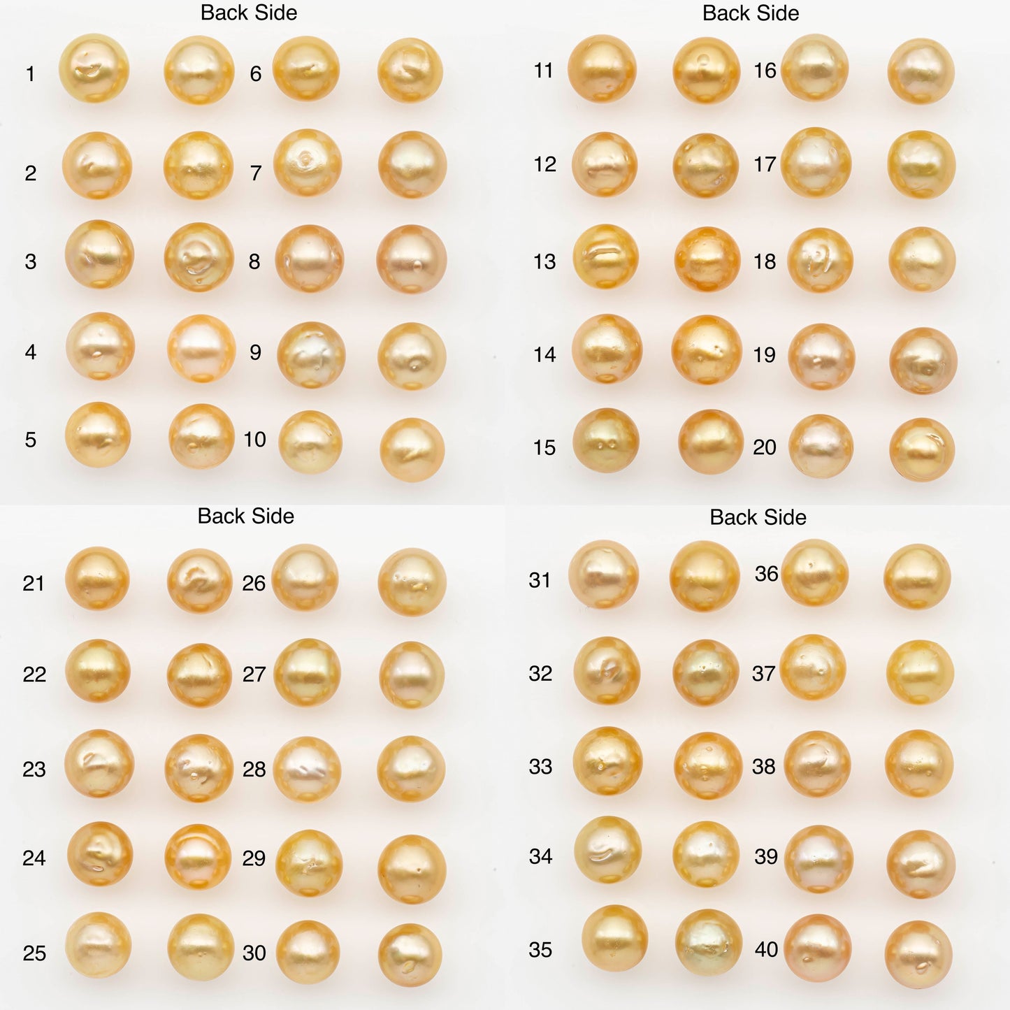 10-11mm Matched Pair South Sea Pearl,Round undrilled with High Luster and Minor Blemishes for Jewelry Making, SKU # 2686GS