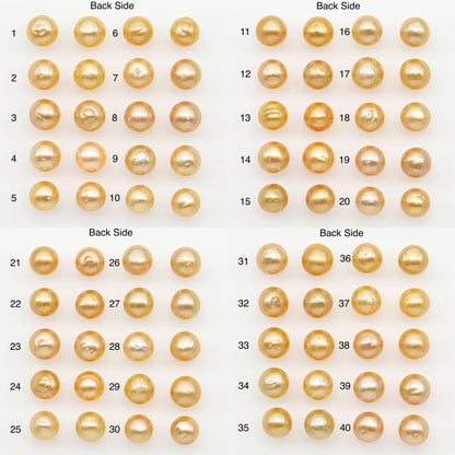 10-11mm Matched Pair South Sea Pearl,Round undrilled with High Luster and Minor Blemishes for Jewelry Making, SKU # 2686GS