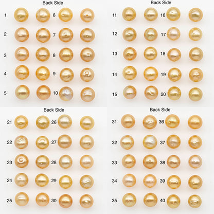 10-11mm Matched Pair South Sea Pearl,Round undrilled with High Luster and Minor Blemishes for Jewelry Making, SKU # 2685GS
