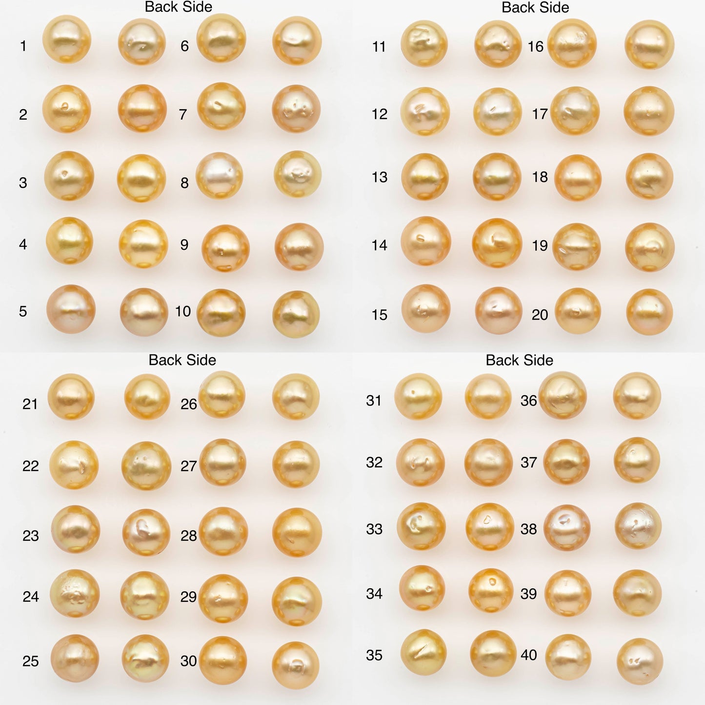 10-11mm Matching Pair South Sea Pearl,Round undrilled with High Luster and Minor Blemishes for Jewelry Making, SKU # 2684GS
