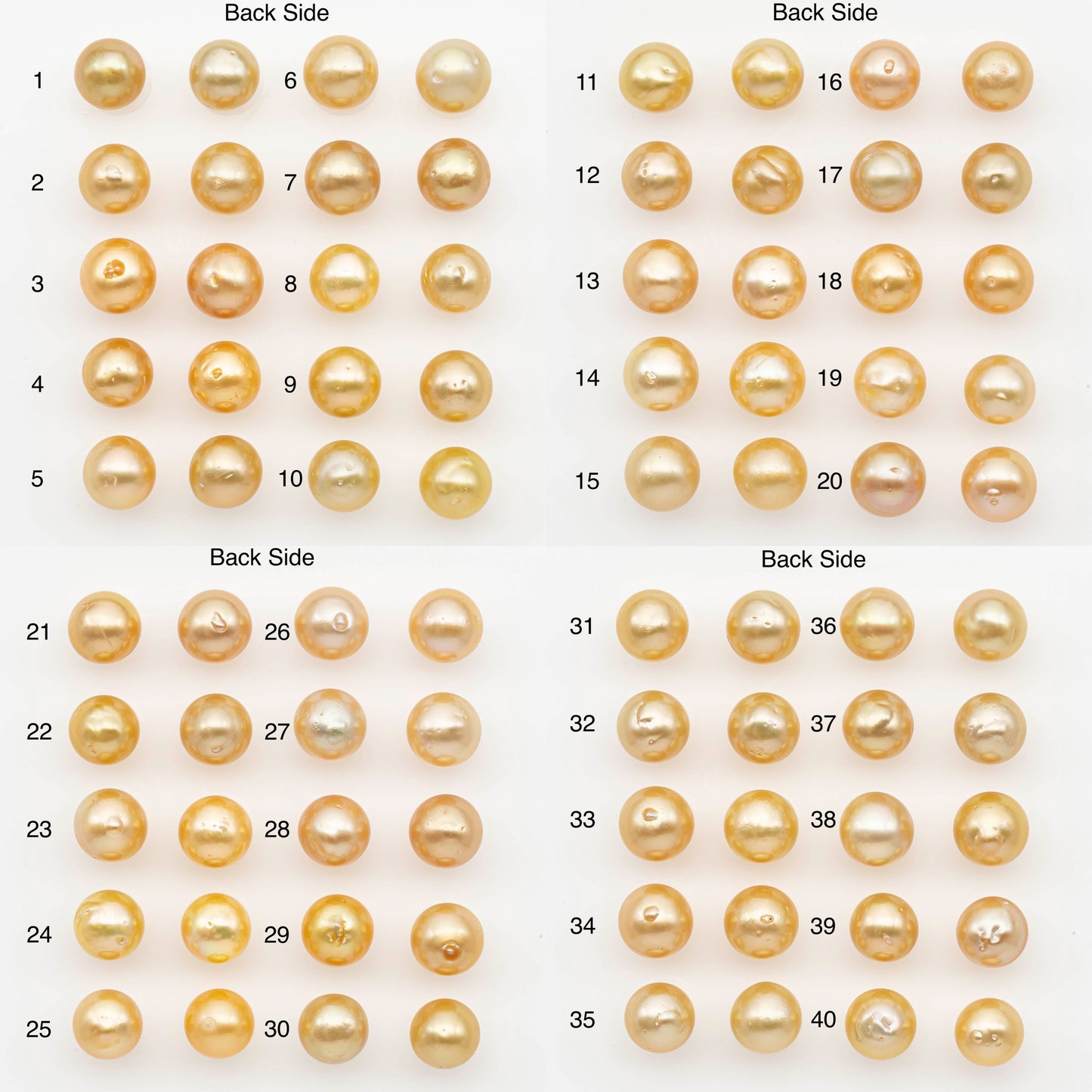 10-11mm Matching Pair South Sea Pearl,Round undrilled with High Luster and Minor Blemishes for Jewelry Making, SKU # 2687GS