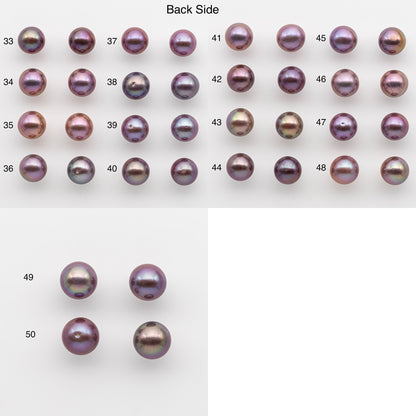 12-13mm Matching Pair Edison Pearl with Natural Colors and High Lusters, Undrilled for Making Earring, SKU # 2519EP