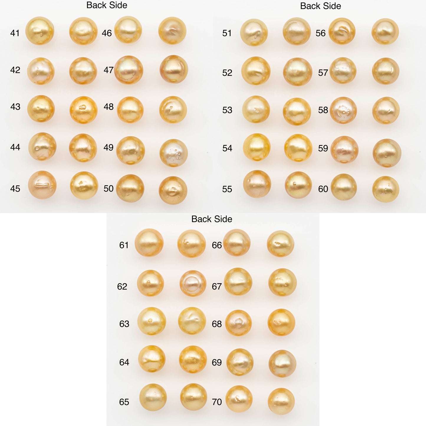 10-11mm Matched Pair South Sea Pearl,Round undrilled with High Luster and Minor Blemishes for Jewelry Making, SKU # 2686GS