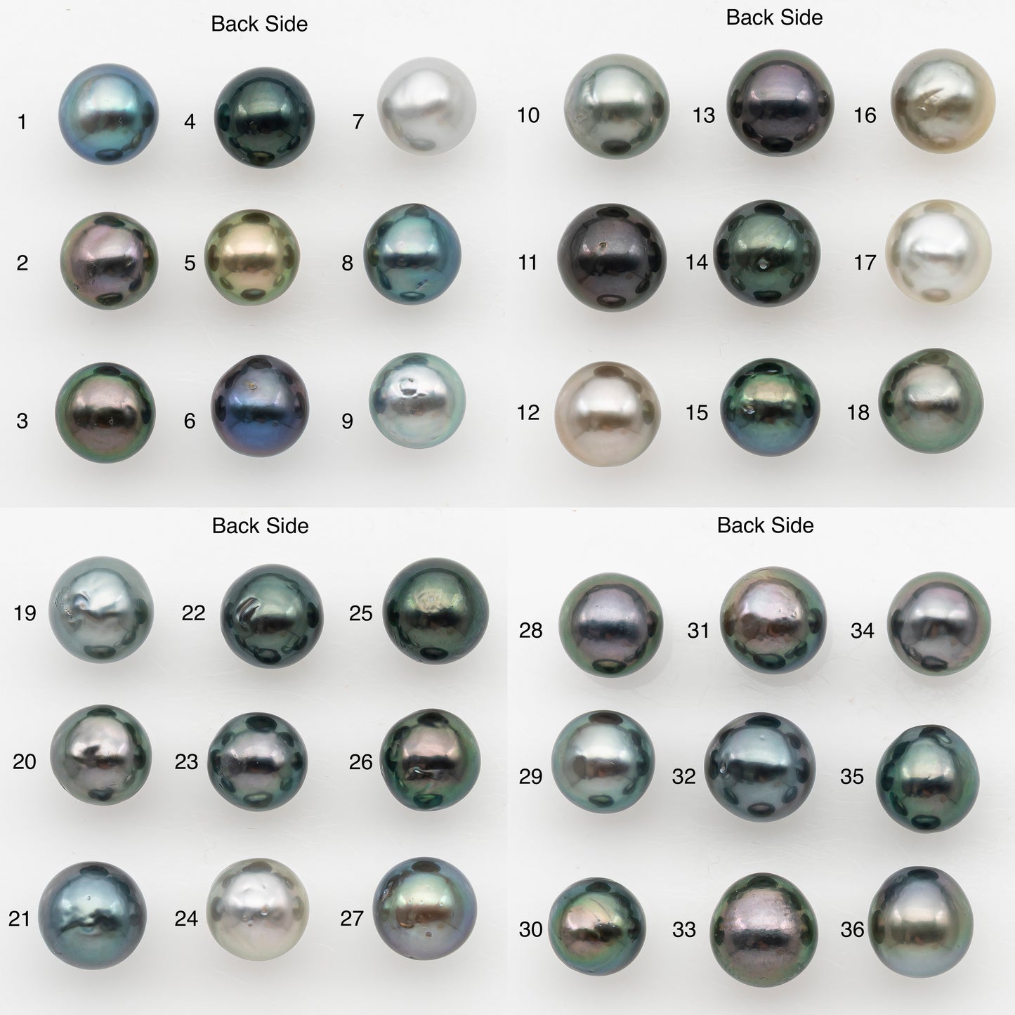 9-10mm Near Round Tahitian Pearl, Loose Undrilled with High Luster for Jewelry Making, SKU # 3141TH