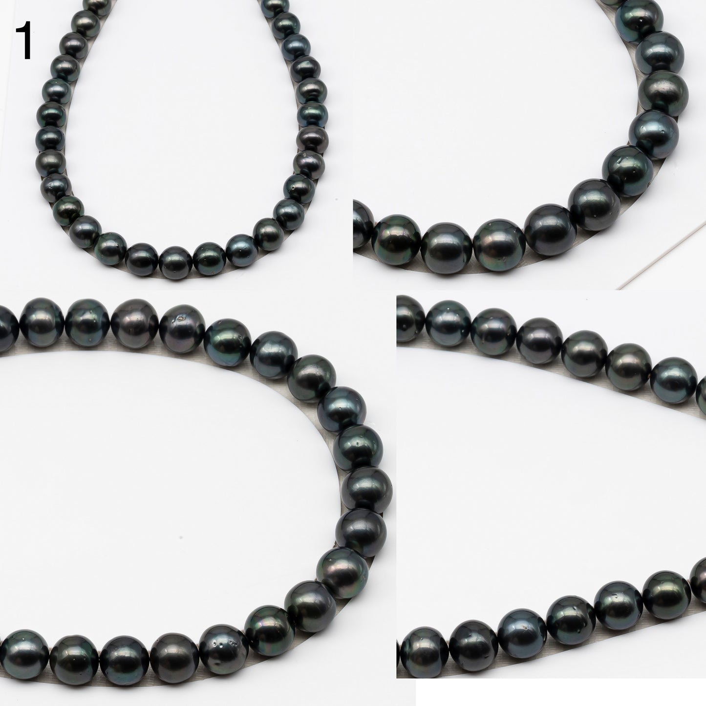 13-14mm Tahitian Pearls, 16” Full Strand, Undrilled (No Hole), Natural Color, High Luster, SKU # 3061TH