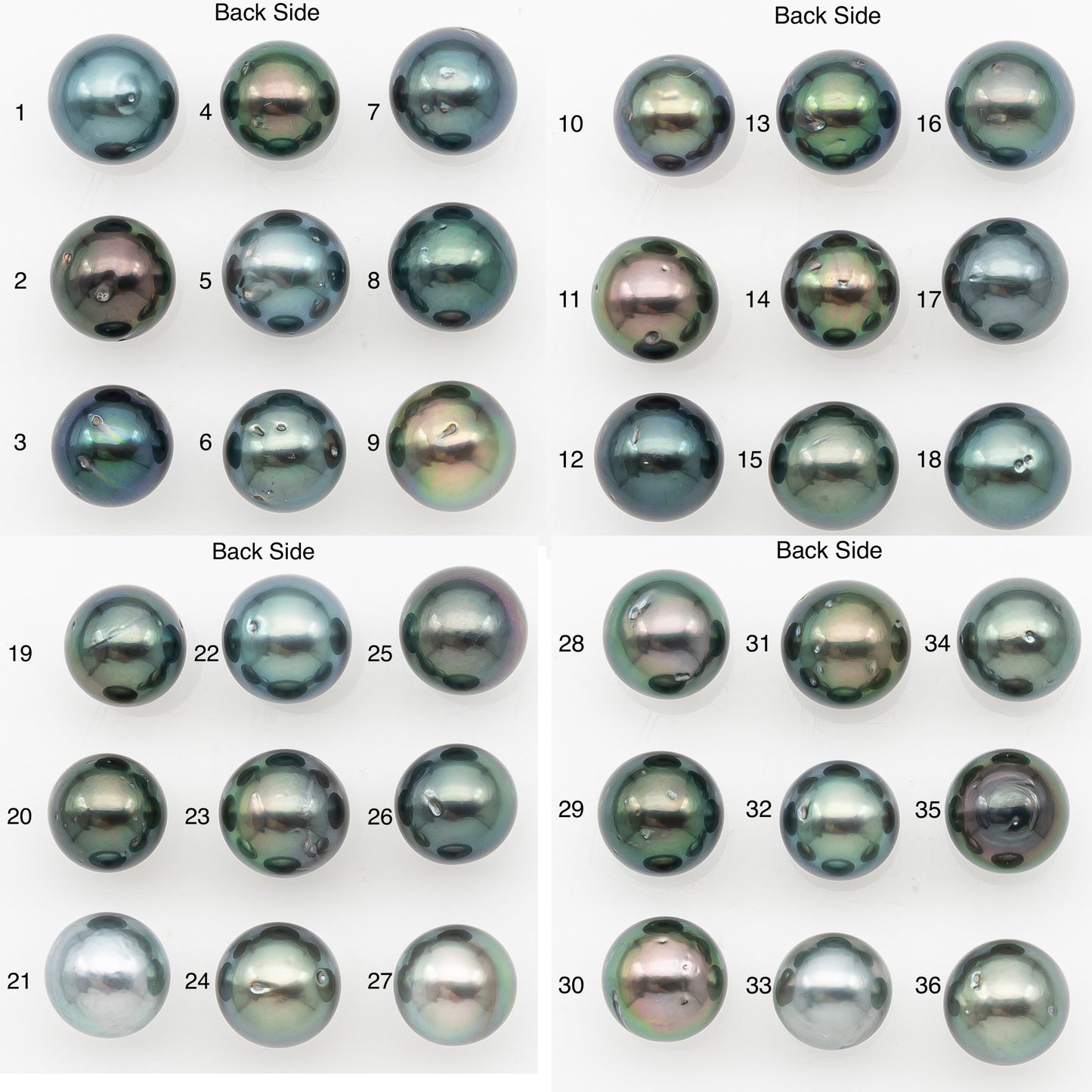 9-10mm Tahitian Pearl with Natural Color and Minor Blemishes, Loose Undrilled for Jewelry Making, SKU # 3390H