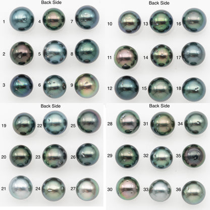 9-10mm Tahitian Pearl with Natural Color and Minor Blemishes, Loose Undrilled for Jewelry Making, SKU # 3390H