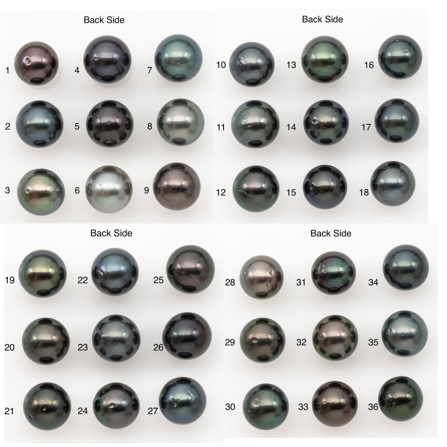 9-10mm Round Tahitian Pearl Natural Color with Minor Blemishes, Loose Undrilled for Jewelry Making, SKU # 3282TH