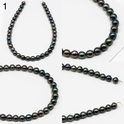 11-12mm Tahitian Pearls, 16” Full Strand, Undrilled (No Hole), Natural Color, High Luster, SKU # 3057TH